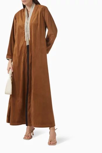 Embroidered Abaya in Velvet