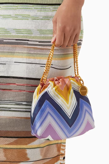 حقيبة برباط تضييق حرير تويل