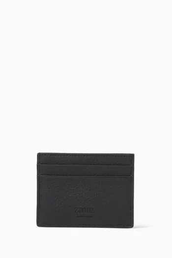 حافظة بطاقات جلد غزال