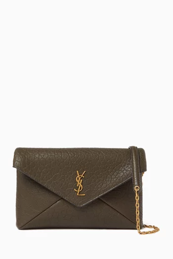 حقيبة كاساندر صغيرة بسلسلة جلد ماعز