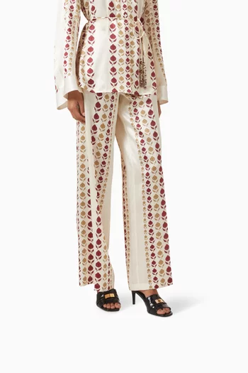 Leelee Skinny Mules in Croc-embossed Leather