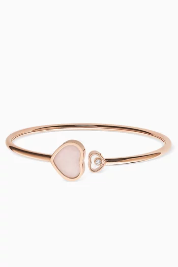 Happy Hearts Diamond Bangle in 18kt Rose Gold