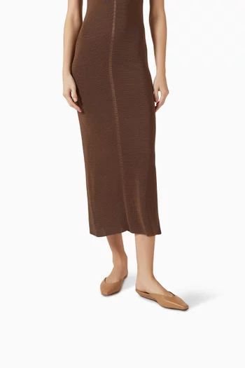 Diane Mini Wedge Mules in Smooth Leather