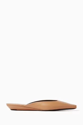 Diane Mini Wedge Mules in Smooth Leather