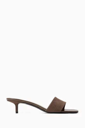 حذاء مفتوح سارافينا بكعب 45 مم جلد بنقشة جلد التمساح