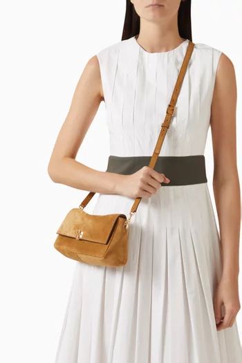 Small Charlie Shoulder Bag in Suede