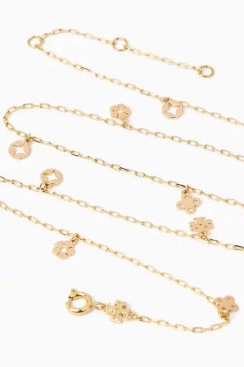 قلادة كيرا بحلي بتصميم زهرة البرسيم