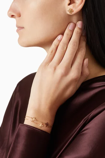 Kira Bracelet & Earrings Set in 18kt Gold-plated Brass