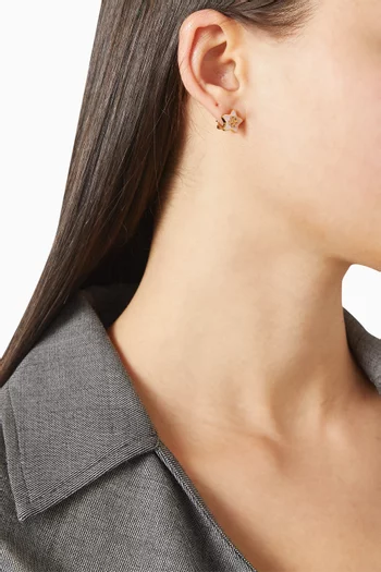 أقراط كيرا بتصميم نجمة مطلية بمينا