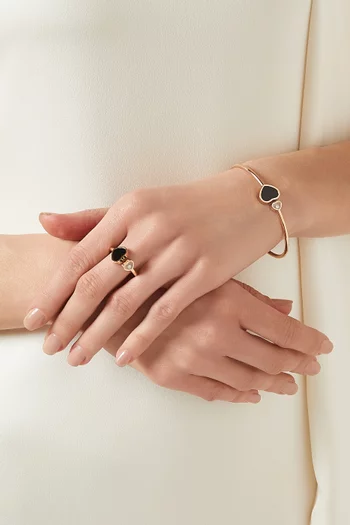 Happy Hearts Bangle in 18kt Rose Gold