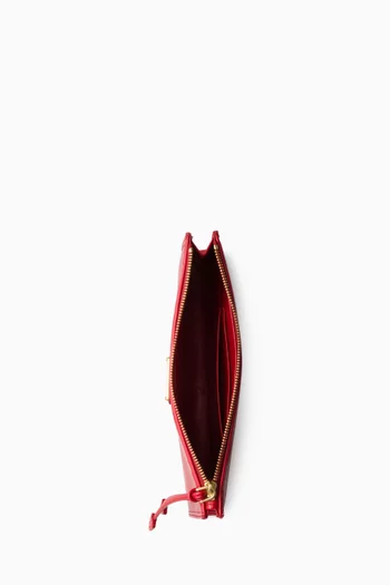 Logo Pouch in Calfskin Leather