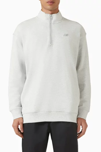 Athletics Half-zip Sweatshirt in Cotton-terry
