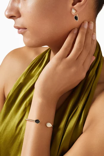 سوار سيربنت بوهيم مقاس S بحليتين مرصعتين بالماس والأونيكس ذهب عيار 18