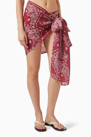 سارونغ قصير بنقشة