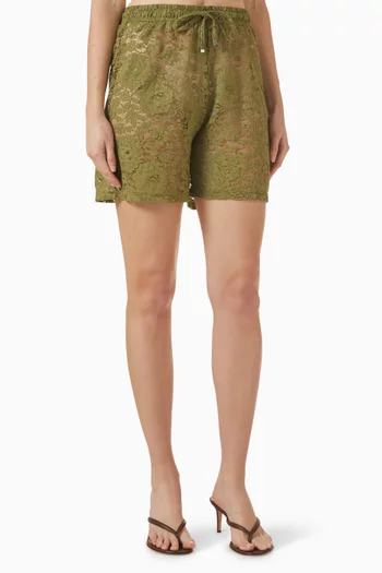 Boxer Cover-up Shorts in Lace