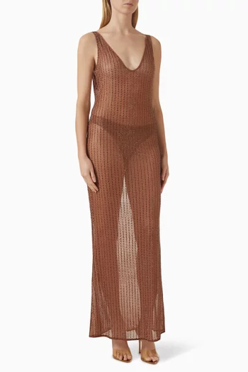 Crystal-embellished Maxi Dress