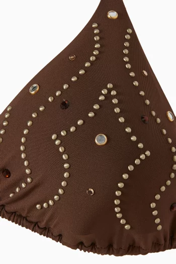 Embellished Triangle Bikini Set