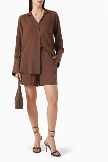 Embellished Oversized Shirt