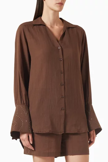 Embellished Oversized Shirt