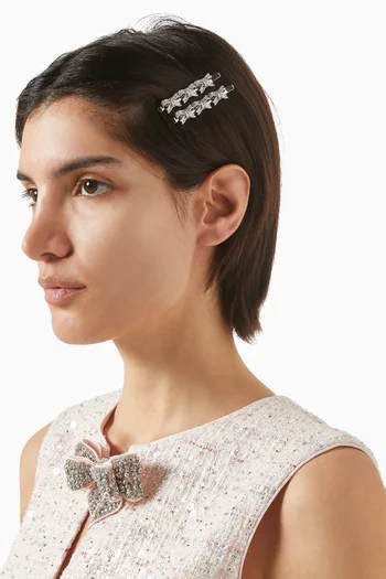 Bow Hair Bobby Pins in Brass