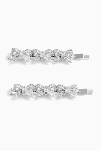 Bow Hair Bobby Pins in Brass