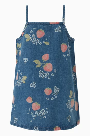 Magot Strap Dress in Denim