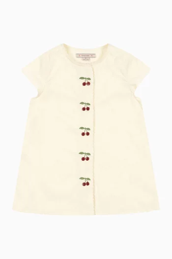 Evia Cherry Dress in Organic Cotton