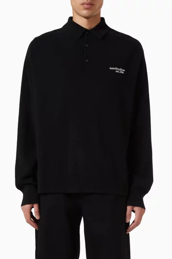 سترة بولو بنسيج صوف