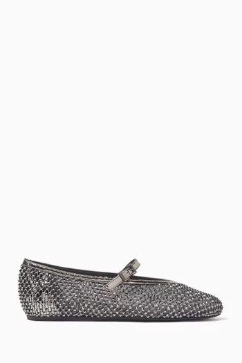 Gilda 20 Crystal-embellished Ballet Flats in Mesh