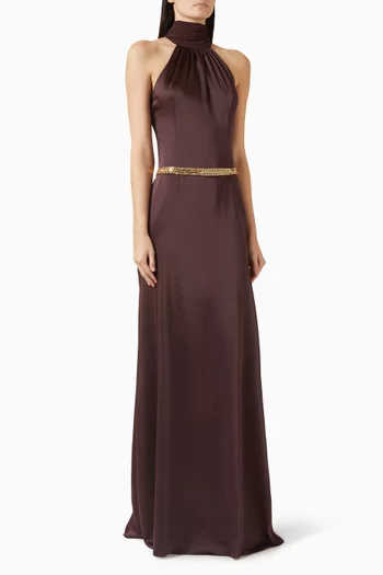 فستان بحزام جورجيت