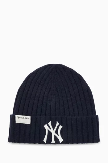 Heritage Yankees Serif Beanie in Cashmere Blend