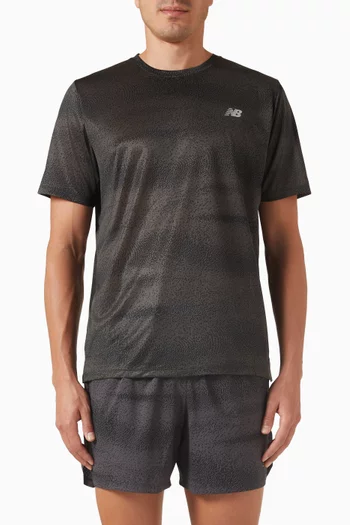 Athletics Printed T-shirt in Cotton-terry