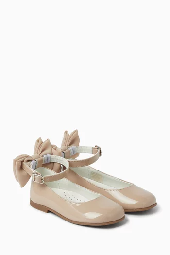 Ballerina Bow Flats in Patent Leather
