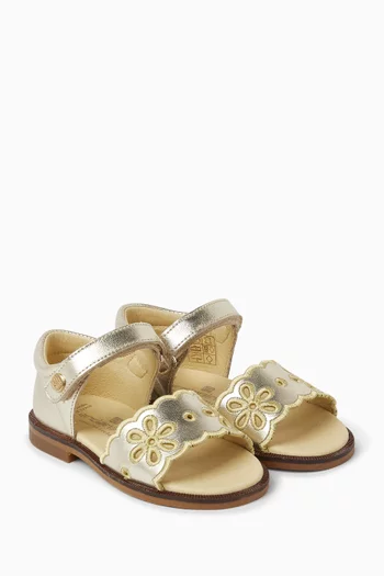 Floral Cut-out Sandals