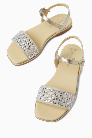 Mirror-detail Sandals