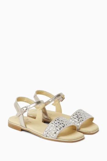Mirror-detail Sandals