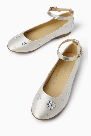 Rhinestone-embellished Ballerinas
