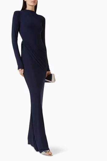 Olga Draped Dress in Malai Lycra
