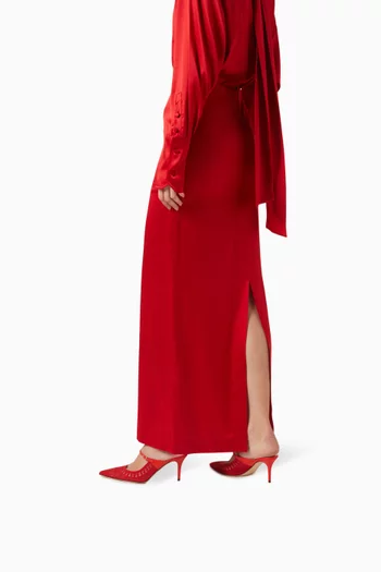 Trieste 75 Mules in Lace & Leather