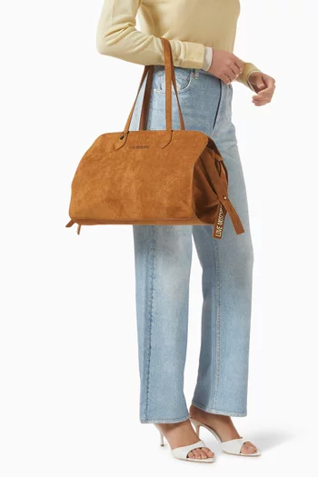 حقيبة يد بشعار الماركة جلد صناعي