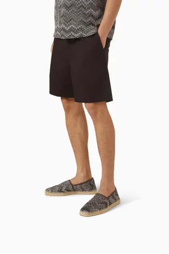 حذاء إسبادريل كورفو بنقشة مموجة قماش منسوج