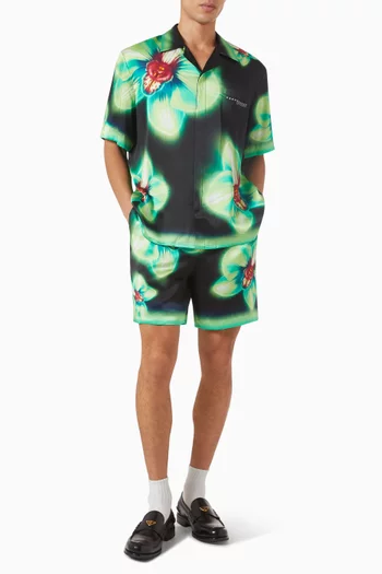 Glitch Orchid Cuban Shirt