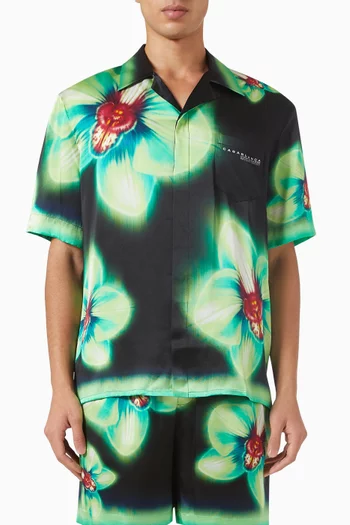 Glitch Orchid Cuban Shirt