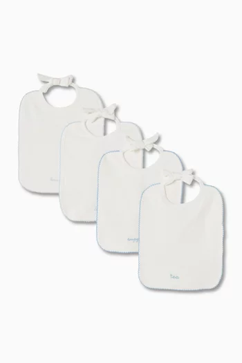 Morning Till Night Bib in Cotton, Set of 4