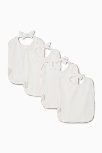 Morning Till Night Bib in Cotton, Set of 4