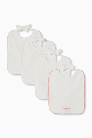 Morning Till Night Bib in Cotton, Set of 4
