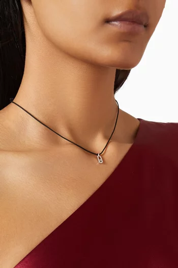 Care(s) Cord Pavé Diamond Necklace in 18kt White Gold