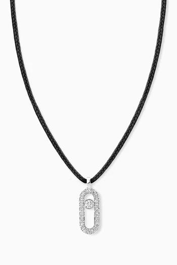 Care(s) Cord Pavé Diamond Necklace in 18kt White Gold