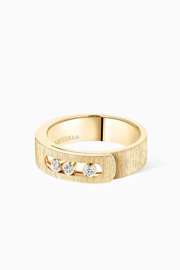 Move Noa Ciselé Diamond Ring in 18kt Yellow Gold