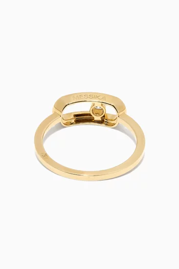 خاتم موف اونو ذهب أصفر عيار 18‏ مرصع بالماس